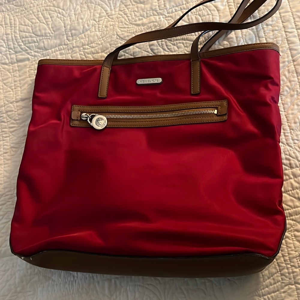 Michael Kors Red Vinyl Tote